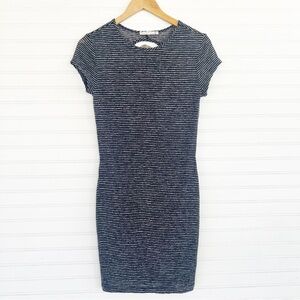 Epiphany Women Striped Blue Open Back Dress Size Large New with tags